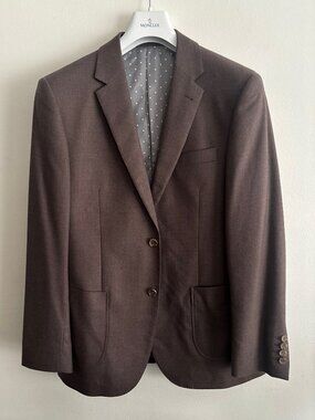 $650 Indochino Brown Wool Sport Coat / Blazer - 42